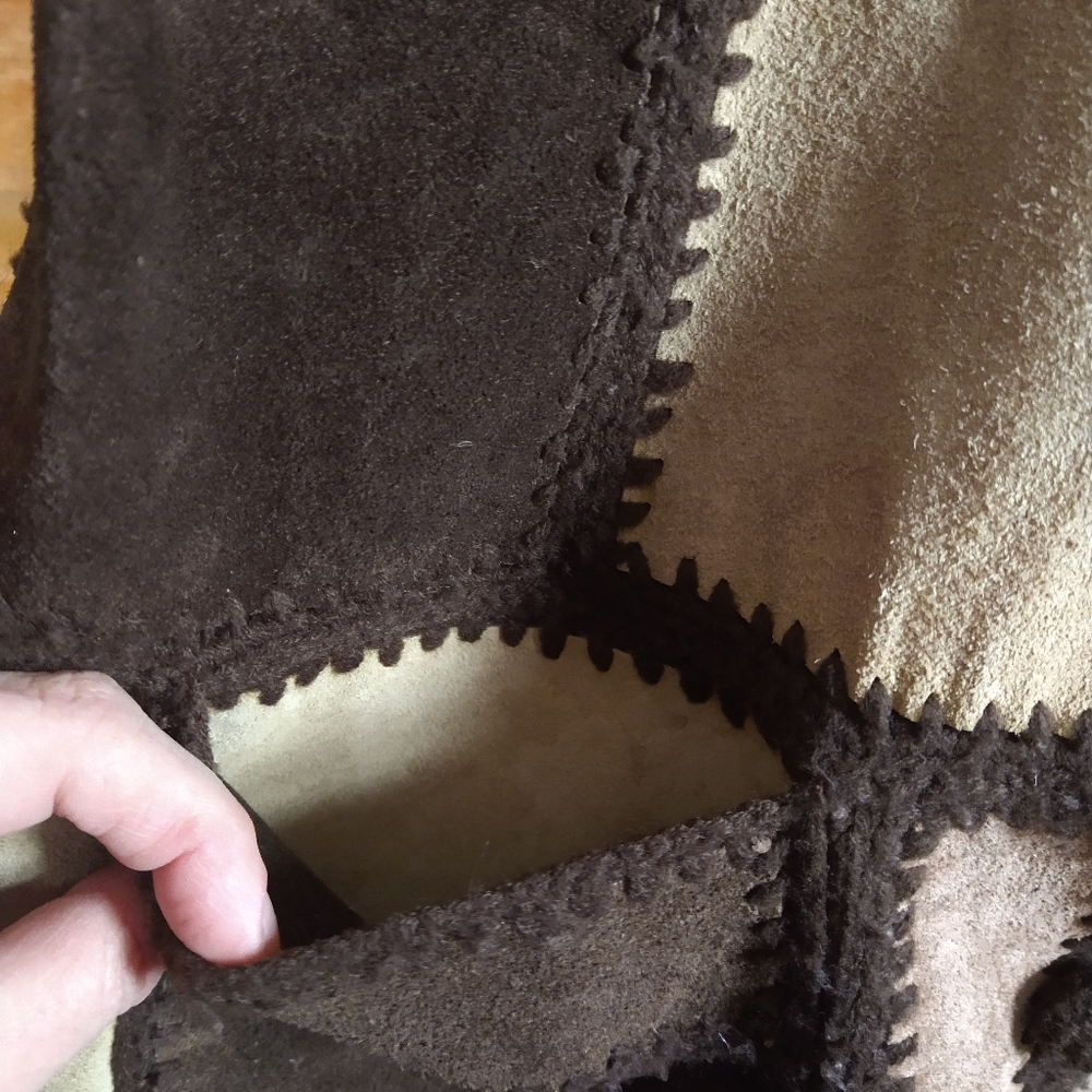 Vintage Suede Patchwork Jacket Size M - image 5